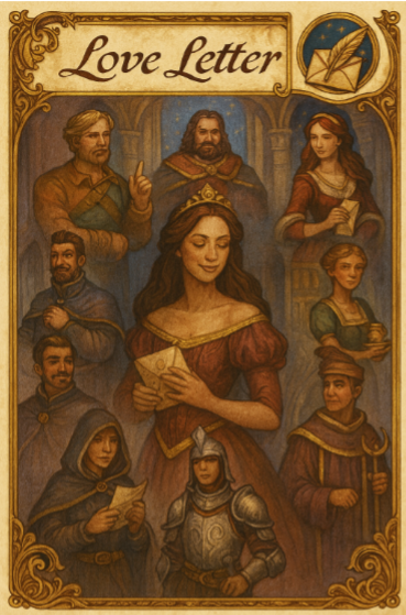 Image qui repr&eacute;sente les personnages du jeu Love Letter